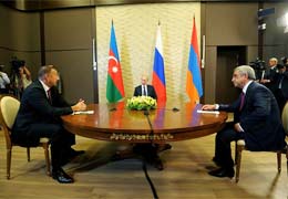 Russian, Armenian and Azerbaijani presidents meet in Sochi