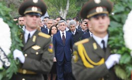 Президент Армении почтил память жертв Геноцида армян