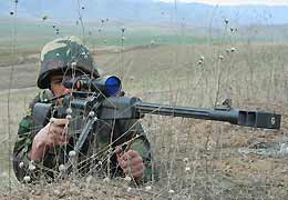 Azerbaijan used "Instigal" sniper rifle on the Line of Contact 