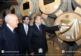 The President of the Hellenic Republic Karolos Papoulias visited Yerevan Brandy Company