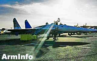 Russian Knights  air craft group on visit in Armenia