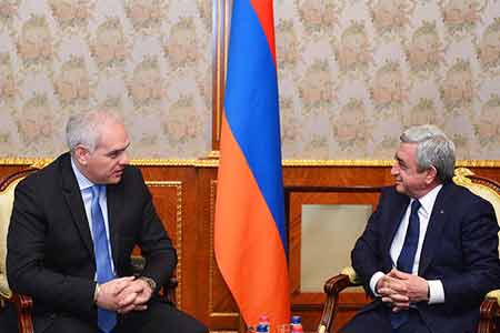 Президент Армении встретился с министром внутренних дел Грузии