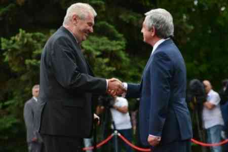 Serzh Sargsian congratulated Milos Zeman on his reelection as  president of the Czech Republic