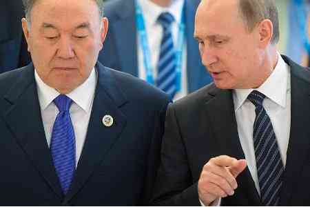 Vladimir Putin and Nursultan Nazarbayev discussed situation in  Armenia