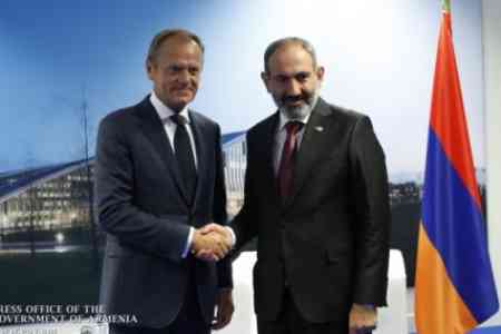 Дональд Туск поблагодарил армянских коллег за весомый вклад в процесс "Восточного партнерства"