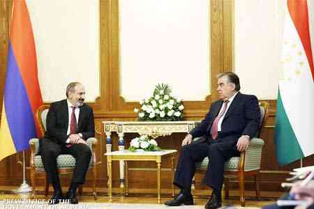 Премьер-министр Армении в Душанбе провел встречу с главой Таджикистана