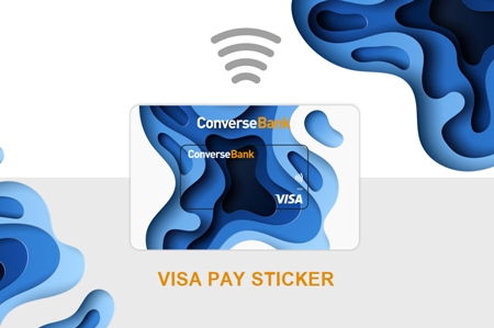 Конверс Банк запустил бесконтактные Visa Pay Stickers, а скоро будут и Mini FOB-ы