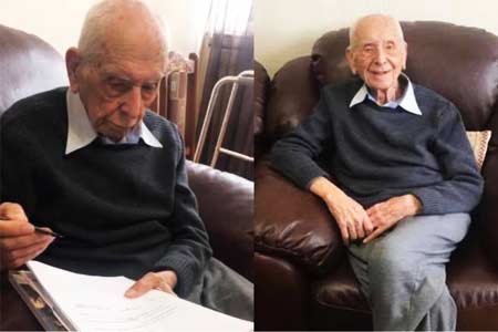 Пашинян вручил паспорт гражданина Армении 105-летнему жителю страны