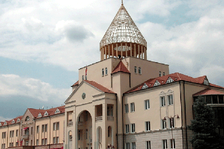 Azerbaijanis bulldoze Nagorno-Karabakh parliament building 