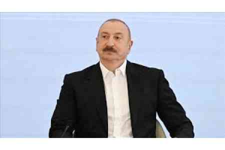 Aliyev continues to promote Azerbaijani narrative of route through Armenia`s Syunik region and provides timeline for its possible launch