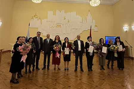 Russian Embassy awards Armenian activists and educators for their  contribution to development of Armenian-Russian cultural and  humanitarian ties