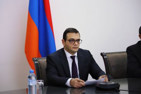 Armenian Deputy FM  delivers a speech at panel discussion "Mountains  Without Borders: Conservation, Restoration, and Sustainable  Management of Ecosystems"